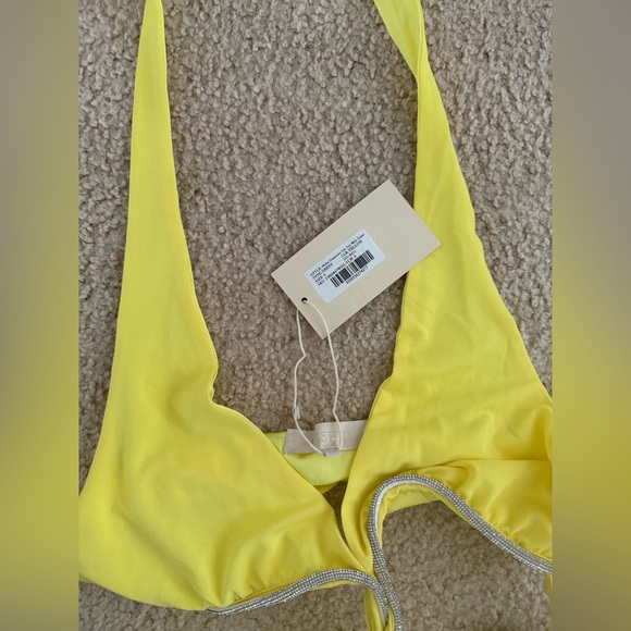 Meshki Yellow Nicha Diamante Cut Out Midi Dress - Picture 9 of 10